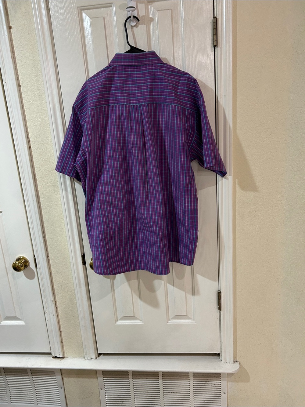 Wrangler Purple Plaid Short Sleeve Button-Down Shirt GOING SOON! - Picture 5 of 5